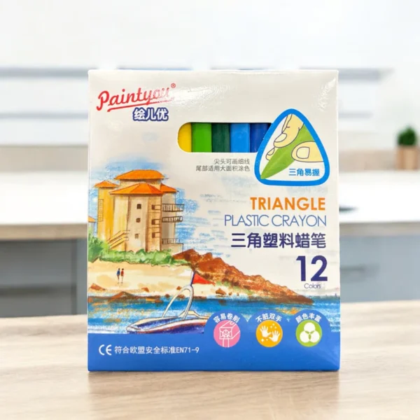 Triangle plasic CRAYON 12 COLORS *PAINTYOU*