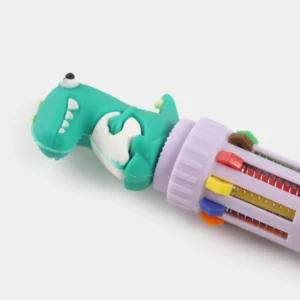Cute Dino Shaped 10 Color pen